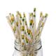 Various Color Baby Shower Paper Straws Food Safe Portable For Daily Life