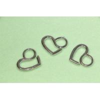 20mm Decorative Clothing Buttons Heart Shaped Bright Silver Multiapplication