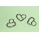 20mm Decorative Clothing Buttons Heart Shaped Bright Silver Multiapplication