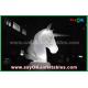 Full White Oxfiord Cloth Inflatable Horse Unicorn With LED Light