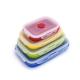 Collapsible Silicone Children Bento Box With Plastic Lid