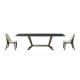 Stainless Steel Dining Table Base Rectangle Dining Room Furniture 8 Seater Marble Top Dining Tables