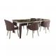 Rectangle Luxury Marble Dining Tables Modern Durable For Dine Room