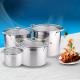 Factory Price Silver Large Capacity Cookware Stew Pots Cooker Stainless Steel Heavy Duty Cooking Pots