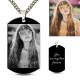 3g 1.96in Personalised Photo Necklace Unisex Stainless Steel Photo Necklace SGS