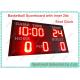 Electronic Scoreboard for Basketball Sports with Built-in 24 Shot Clock and  Timer display