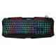 Ergonomic Gaming Computer Keyboard , Gaming Pc Keyboard 3- Color Mixing Backlit