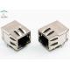 Side Entry Female RJ 45 Network Jack Halogen - Free Phosphor Bronze Material PBT Housing