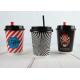 Disposable Insulated Coffee Cups Double Wall Printed Cups With Lids