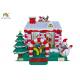 Red / White Color Inflatable Bouncy Castle House With Christmas Tree For Business