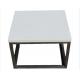 Elegant Brushed Modern Furniture Coffee Table Durable Square Glass Top Table