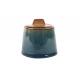 300ml Food Safety Ceramic Sugar Jar Handmade Style Blue Reactive Color
