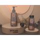 350ml Fastigiated Style PP Amber Shampoo Bottle With Black Lotion Pump