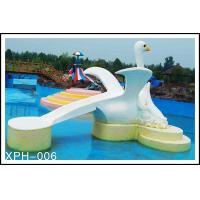 Kids Small Cartoon Swan Fiberglass Water Pool Slides For Aqua Park / Swimming Pool