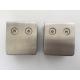 6mm - 12.76mm Thickness Square Glass Clamps Satin Treatment Stainless Steel