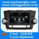 Ouchuangbo S100 platform Toyota Highlander DVD GPS stereo with phonebook SD 1G CPU video player OCB-035