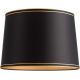 300*200mm Hardback Lamp Shade 2 Way Reversible Black Drum 2 Gold Line