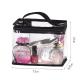 Transparent PVC Cosmetics Toiletry Bag with Top Handle for Toiletries