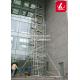 12m Height Movable Aluminum Scaffolding Tower Black Silver Color