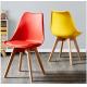 Nordic Wooden Leg Dining Chair Modern Tulip Chair Wear Resistant