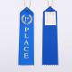 Fancy Custom Award Ribbons Blue / Red / White Color Hot Stamping Printing
