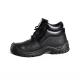 SHENGJIE Oil Acid Resistant Non-Slip Pu Outsole Steel Toe Steel Plate Protection Men'S Black Leather Safety Shoes