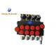4 Spools 40LPM Hydraulic Flow Control Valve Block P40 Series 31.5MPa Pressure