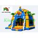 Yellow / Blue Mutifun Inflatable Jumping Castle With Slide Equipped CE Certificated Blower