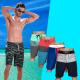 Fashion Custom Beach Shorts Pocket 4 Way Stretch Nontoxic Material Unisex