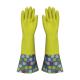 Houeshold  Extra Long Sleeve Rubber Gloves Waterproof for kitchen cleaning