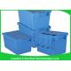 45L Plastic Box With Hinged Lid Rentable Moving , Large Plastic Storage Bins For