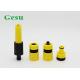 Yellow And Black 3 Piece Nozzle Set / Adjustable Garden Hose Spray Nozzle