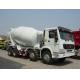 White / Red Steel Wearproof Concrete Mixing Equipment Concrete Mixer Trucks 8 x