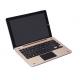 10.1 Inch POGO PIN Keyboard , Multimedia Gold Color Rotary Keyboard For Tablet