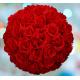 Red Silk Artificial Rose Ball Hanging Ornaments Banquet 13cm