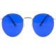 circular virtual Blue Color Therapy Glasses For outdoor activity
