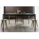 Wood Top Rectangle Modern Dining Room Tables Stainless Steel European Design