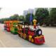 Colorful Painting Shopping Mall Train , FRP Material Trackless Train Ride