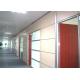 Toughened Safety Wood And Glass Partition Wall With Aluminum Frame