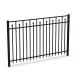 Top Flat Spear Steel Fence Panels 2100MM*2400MM Stain Black Powder Coated