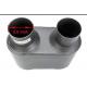 Dural 2.5'' Inlet 2.5'' Outlet Exhaust Pipe Muffler Honda Exhaust Mufflers Antiwear