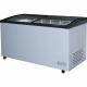 LED Lighting Glass Top Chest Freezers Flexible Combination With Digital Thermostal