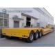 18 m Tri axle Separable Low Flatbed Semi Trailer Load Capacity 50 T 60 T