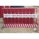 Temporary Edge Protection Guardrail Red And White Color For Building Construction Sites