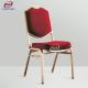 Red anti pilling Velvet Metal Hotel Banquet Chair Stackable Design