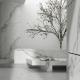 Floor and Wall Glazed Porcelain Tile in White with Porcelain Material