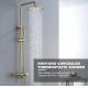 Gold Exposed 40degree Bath Shower Faucet Set With Hand Shower