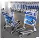 Unfolding Airport Luggage Trolley Shopping Cart Three Wheel With Brake