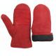 Sheepskin Leather Mitten Gloves , Winter Waterproof Leather Ski Gloves
