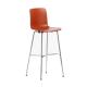 Hal High Modern Bar Chairs Metal Cafe With Solid Wood Seat Stable SGS